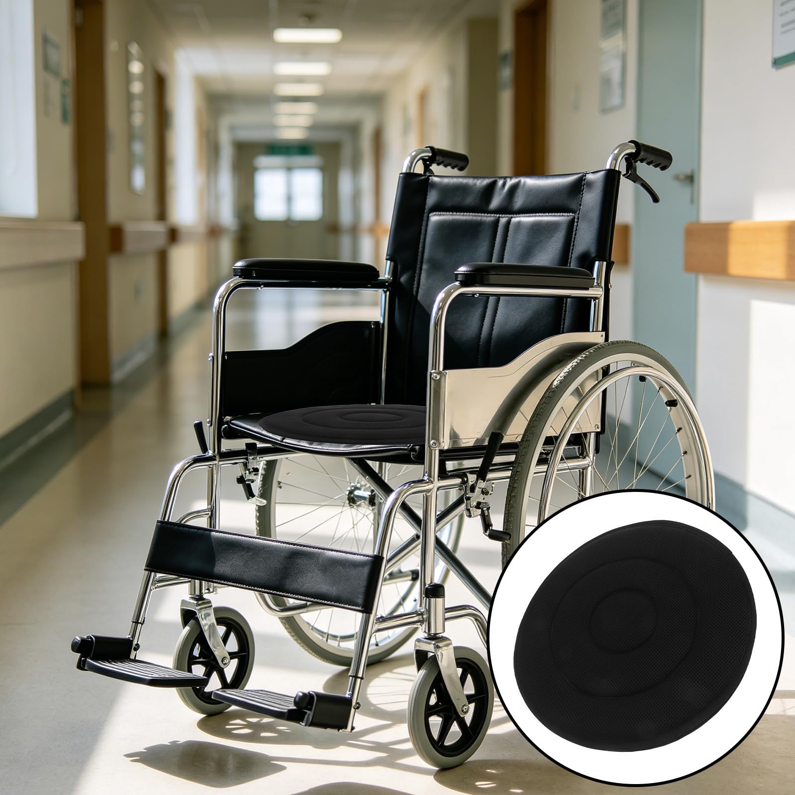 Cojín Giratorio para Asiento de Coche con Rotación Antideslizante para Mayores y Pacientes Almohadilla de Apoyo para Facilitar Giro y Entrada Vehículos Ayuda la Movilidad