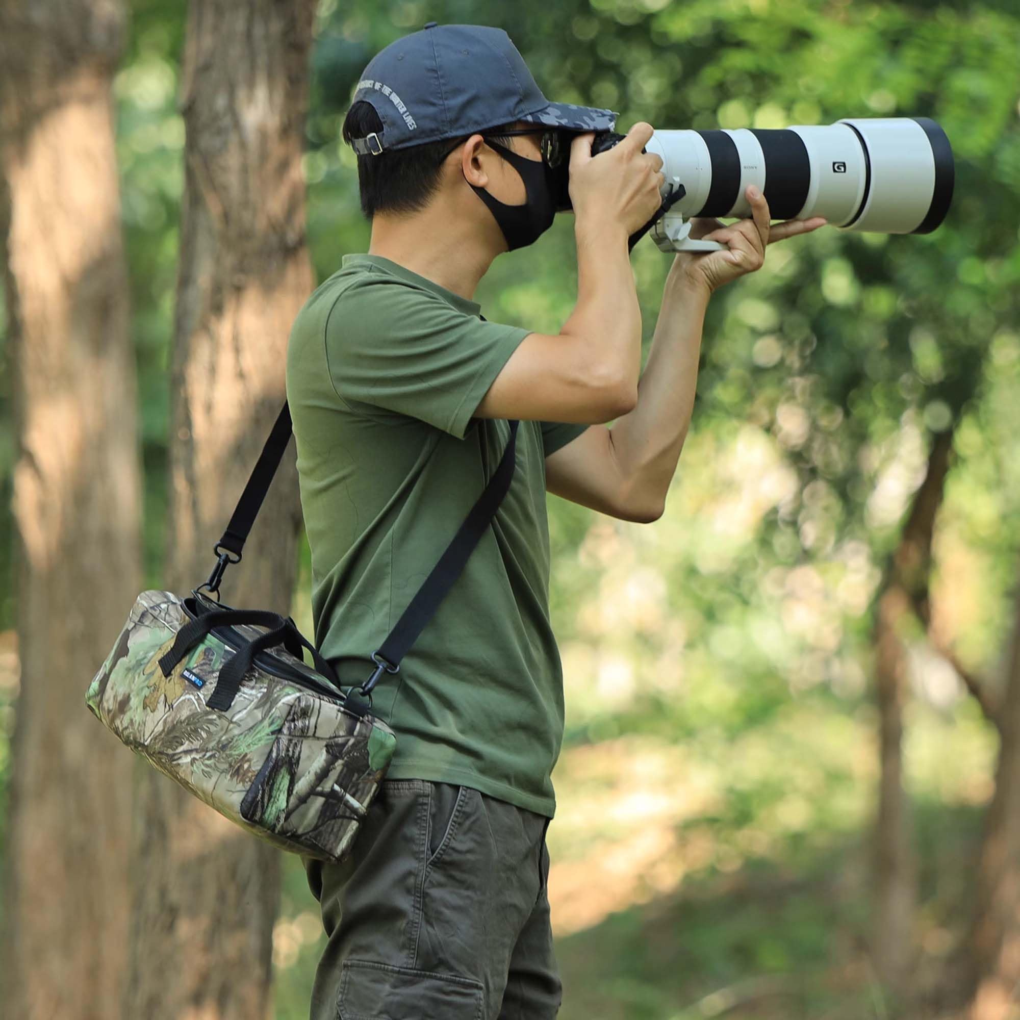 Rolanpro Bolsa para lente de teleobjetivo para Nikon 180-600mm/600mm F6.3, funda para lente de cámara Sony 200-600mm, para Canon 200-800, etc. (negro)