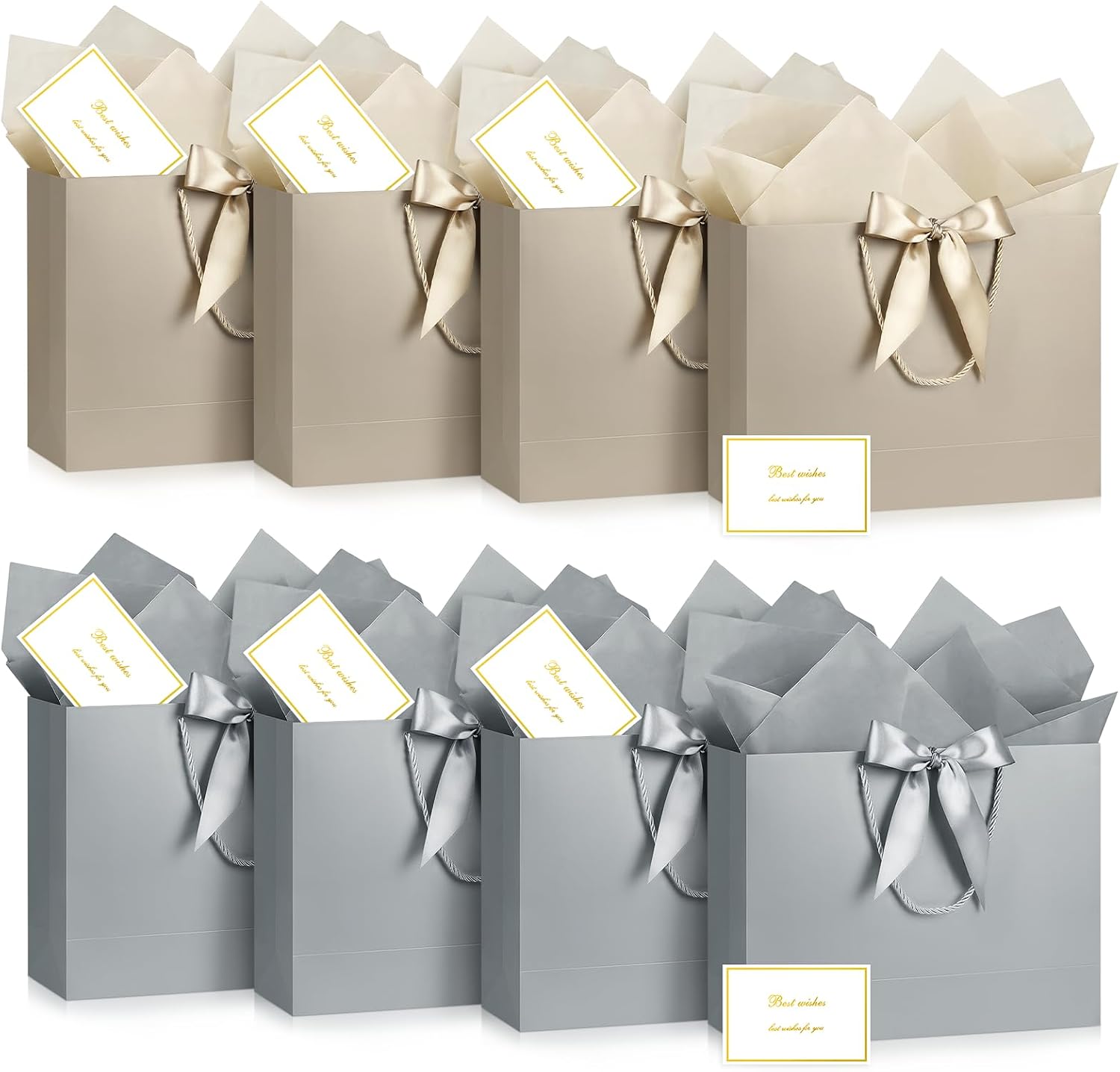 JMANNI Gift Bags with Handles, 13" Medium Gift Bags with Tissue Paper