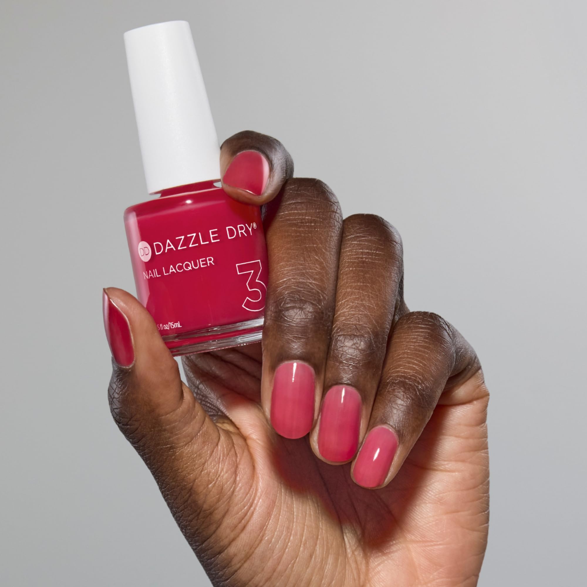 Dazzle Dry Nail Lacquer Step 3 – Sugar Dipped, Sheer Reddish Pink, 0.5 fl oz
