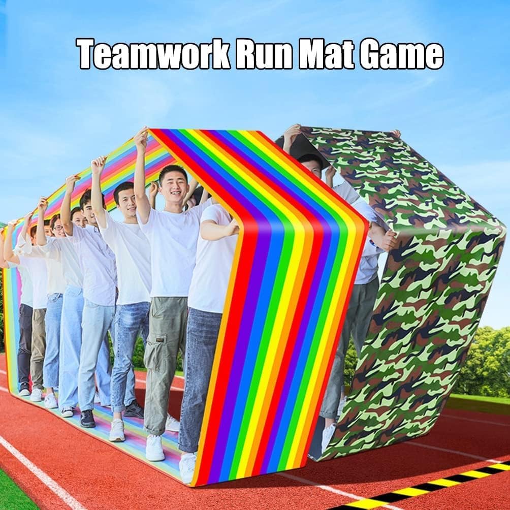Teamwork Games Playing Run Mat School Company Field Day Game Party Toys 4 PCS(Kids-8M)
