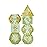 UDIXI 7PCS DND Dice Set Filled with Aurora Powder, Green D&D Dice for RPG and Other Tabletop Games