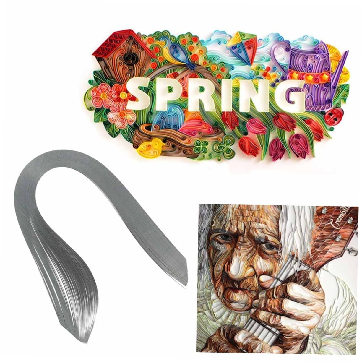 VILLCASE 3mm Wide Quilling Strips Set 120pcs DIY Paper Quilling Strip Ideal for Classroom Wedding Decor