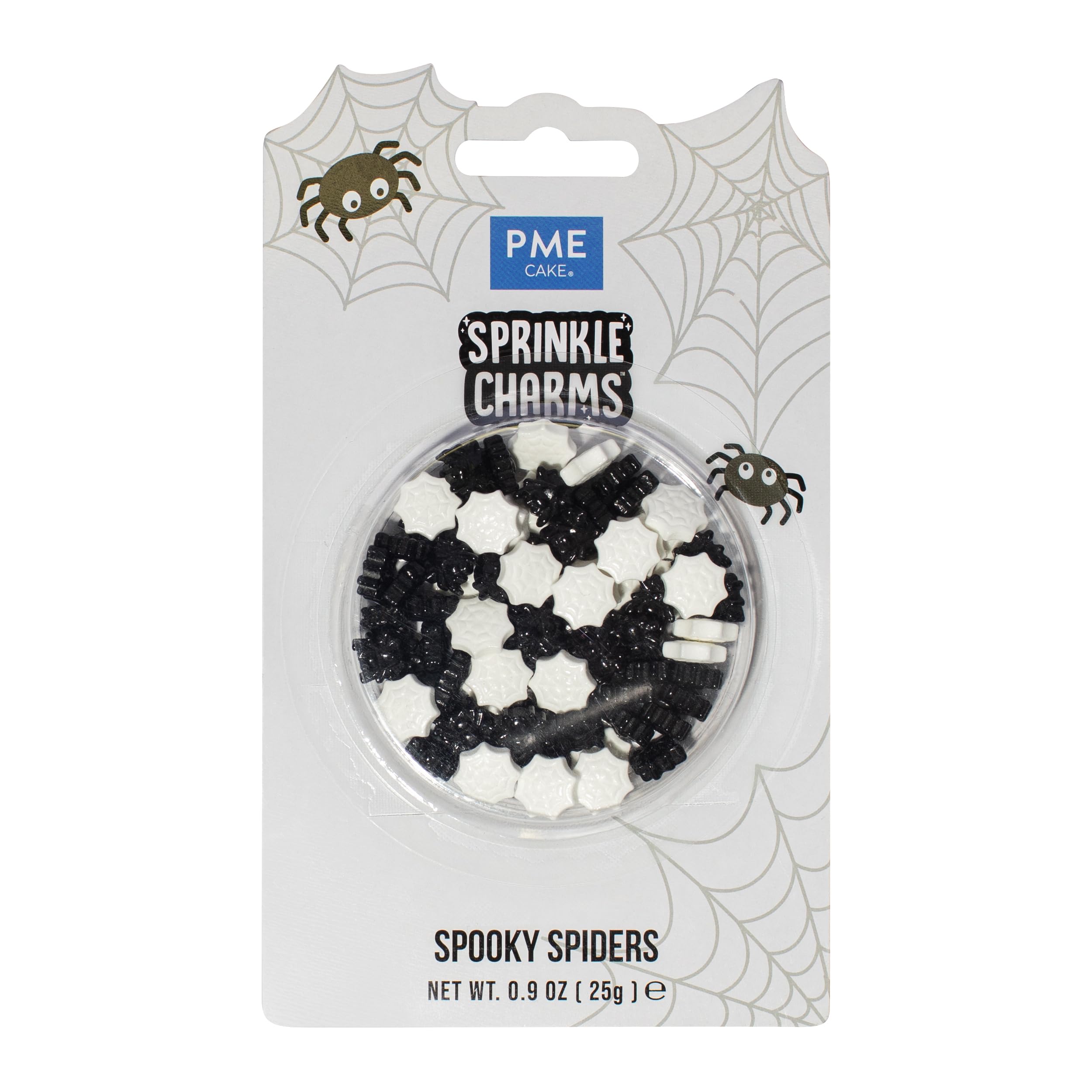PME Sprinkles decorativos con Charms de Halloween – Arañas (25g)