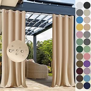 Odot Outdoor Vorhang Wasserdicht 180x213cm - Verdunkelungsvorhang Mit Wald Druck