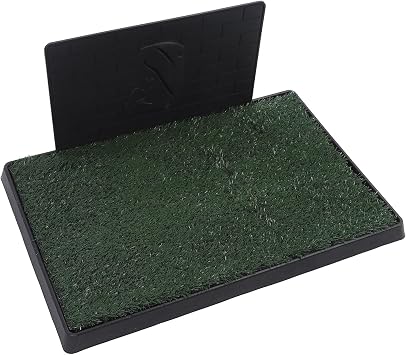 Dog Grass Pee Pads, Reusable Puppy Training Mat, 3 Layer System Artificial Grass Potty Tray with Drainage Base, Indoor Pet Toilet for Small Dogs, Easy to Clean Fake Grass Litter Bo (Large Size with