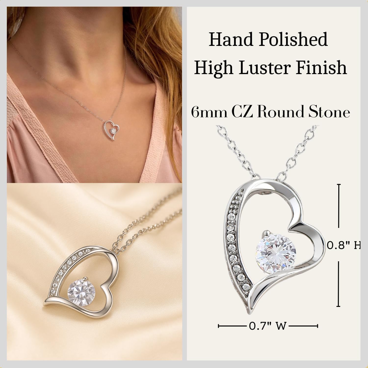 Necklace For Girlfriend Promise Necklace For Her Girlfriend Gifts For Anniversary Birthday Christmas Valentine's Day Mother's Day Romantic Gifts For GF - Image 6