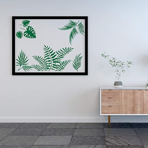 Miniatura 5 de Tenare 9 plantillas de pintura reutilizables, plantillas de pintura de plástico, plantillas de dibujo de patrón de verano, manualidades