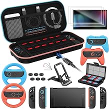 ivoler 21-in-1 Accessories Bundle Kits for Nintendo Switch 2,Carrying Case