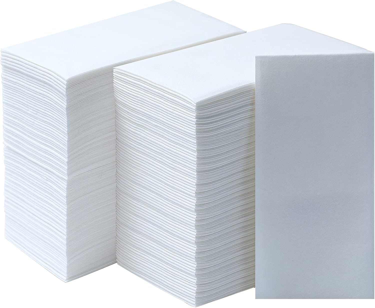 [540 Pack] Disposable Hand Towels Bathroom | Linen Feel Guest Towels | Soft and Absorbent White Disposable Hand Napkins for Kitchen, Parties, Weddings, Dinners, or Events