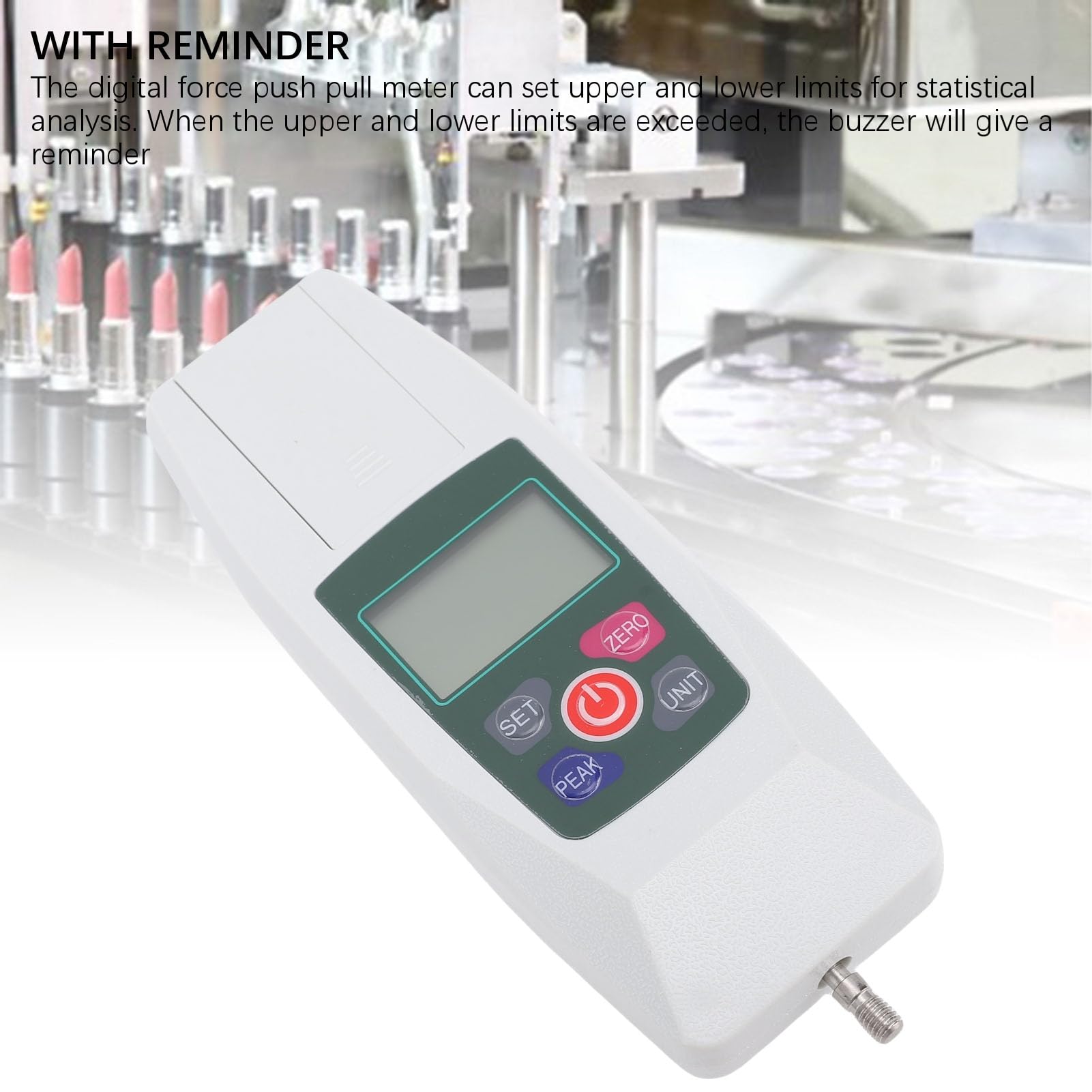 Garosa Digitales Push-Pull-Dynamometer, Tragbares Kraftmessgerät mit Hintergrundbeleuchtetem LCD für Genaue Messungen Bis zu 500 N, Ideal für Tests in Labors und Werkstätten