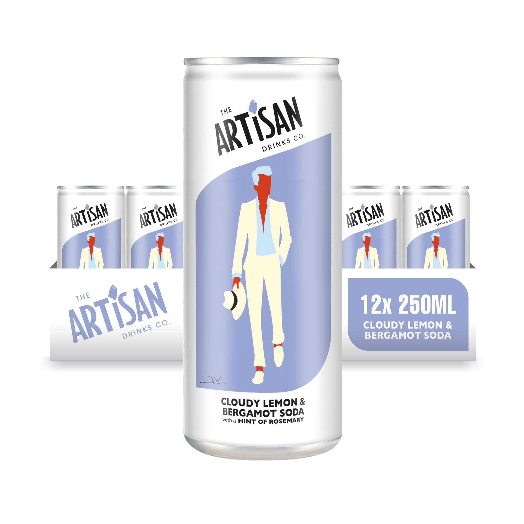 Artisan Cloudy Lemon & Lemongrass Soda Can, 250ml (Case 12)