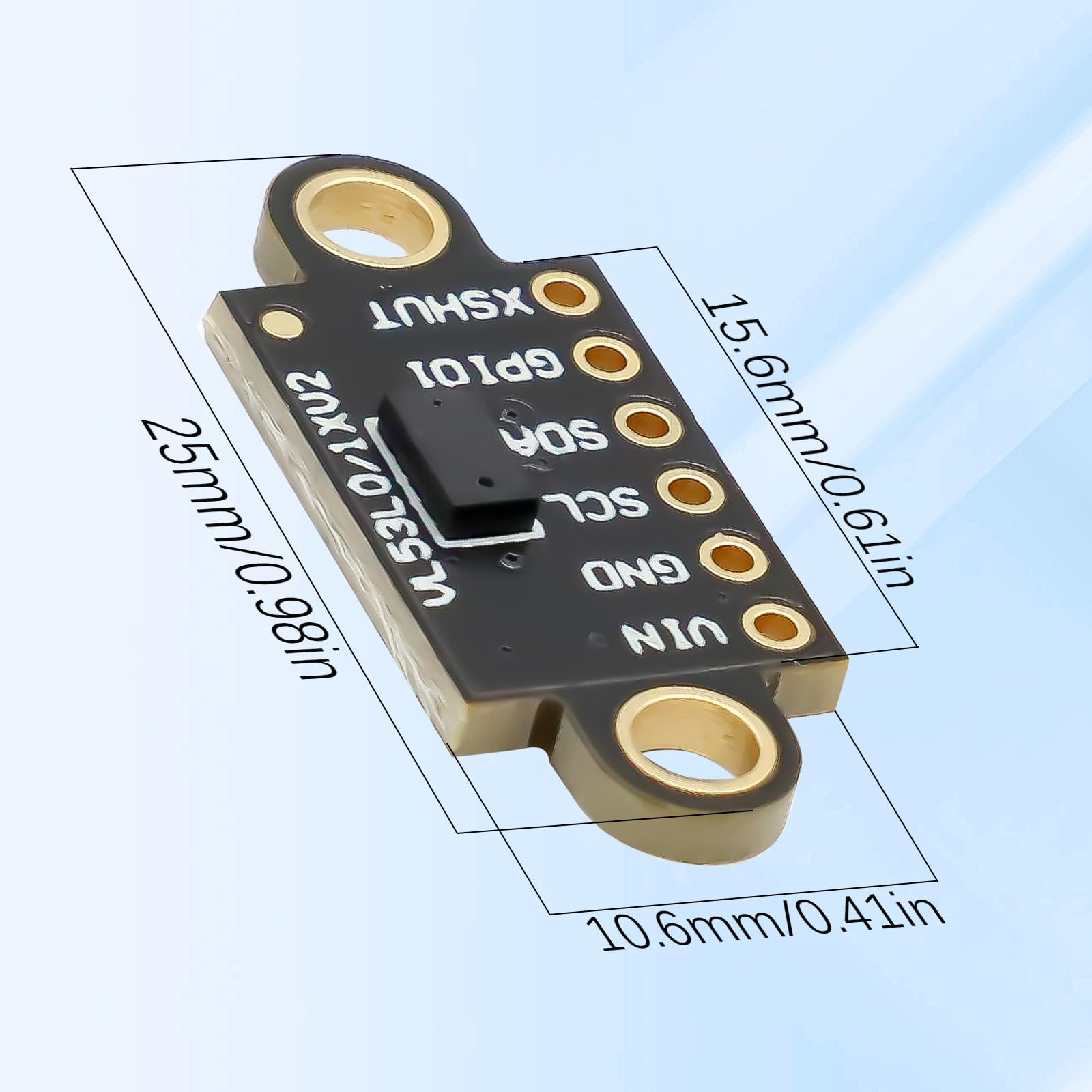 VL53L0X Sensore di Distanza Laser, Sensore di Misura di Distanza Time-of-Flight (ToF) VL53L0X V2, Modulo I2C IIC Compatibile con Arduino, per Droni, Robot (3 Pezzi)