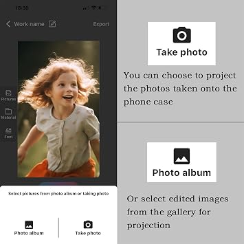 DIY E-Ink 電話ケース iphone15用 操作 スマートフォト 背面投影 カスタマイザ 電話ケース インクスクリーンに写真を即座に表示する バックカバー 携帯電話ケースをパーソナライズブラック