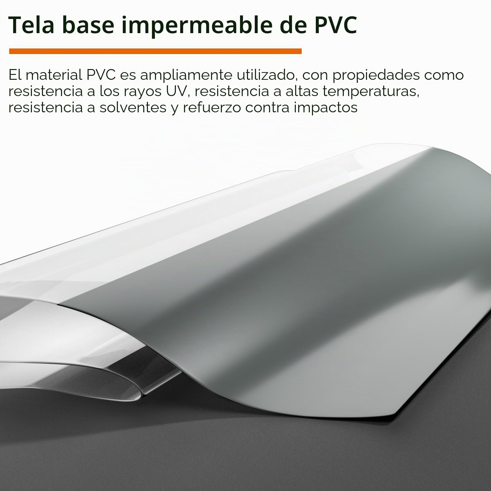 Exterior Impermeable Vinilo Lona Cortinas, Cortina Transparente al Aire Libre, 0.6mm PVC Duradera Panel Lateral con Ojales para Porche Terraza Pérgola, 3 Tamaños (2X3M, Gray+Clear)