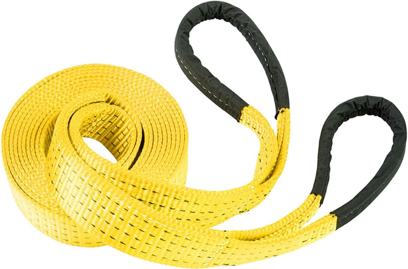 RPS Outdoors TOW-113 Yellow 4" x 30' Deluxe Recovery Tow Strap (20,000 lb Break Strength) : Automotive