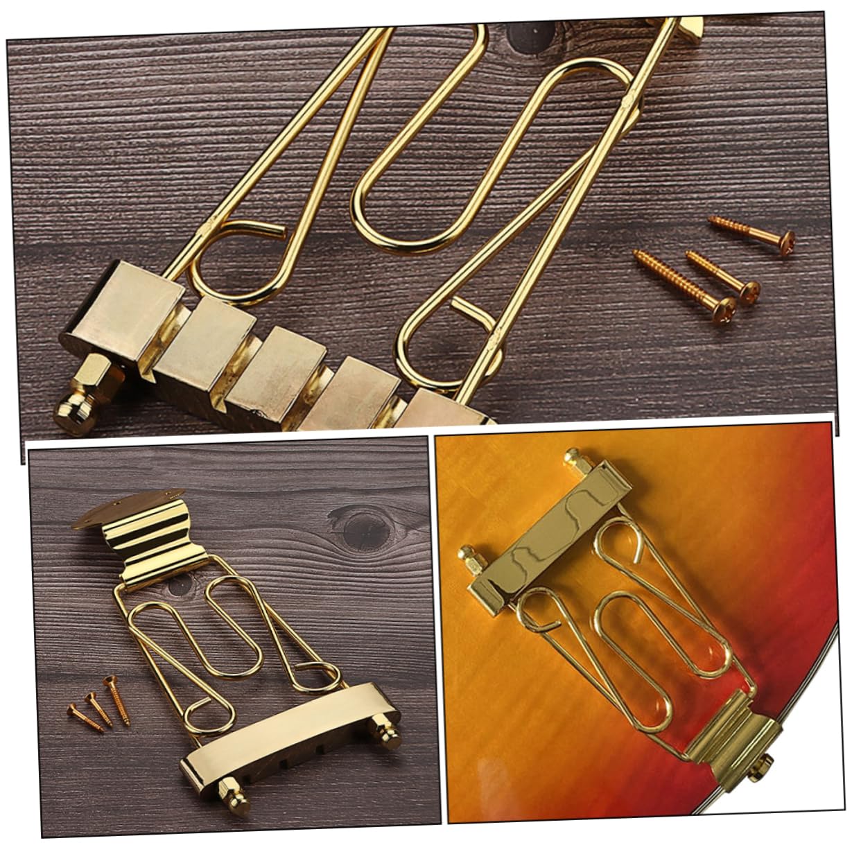 Toyvian 4 Corde Pontper Chitarra Lega per Strumenti Corde Accessorio Chic per Migliorare Del Suono e Facilità Installazione
