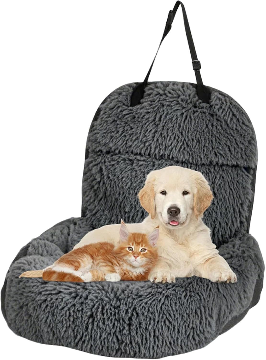 車用 小型犬 シート,ドッグベッド キャリヤー 子犬用品 - 快適でポータブルなペット旅行用ソフトクッション 家族や大人向け