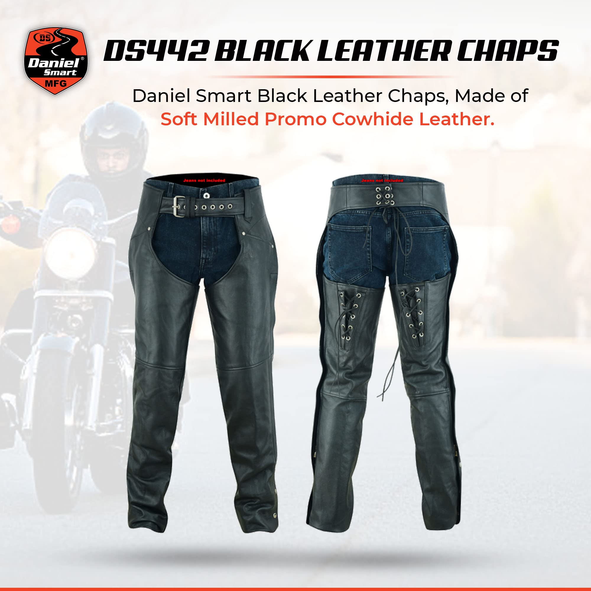 Chaps,Turnout,Color Tan, Heat Sealed and Taped Seam, Hook,Loop Closure Over Front Zipper (Pack of 1)