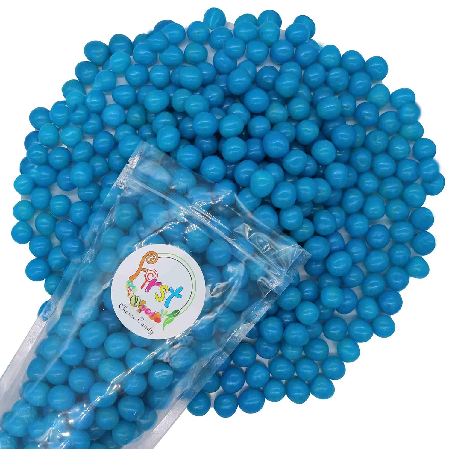 Blue Raspberry Fruit Sours Chewy Candy Balls 1LB Bag