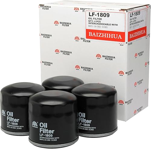 Miniatura 7 de 4 filtros de aceite BAIZHIHUA 1809 que reemplazan a 15410-MFJ-D02, KN-204-1 para Honda Goldwing 1800 GL1800 NC700X NC750X RC51 ST1300 VFR800