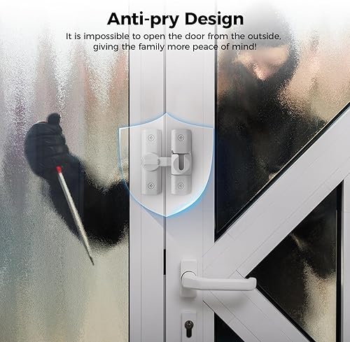 Miniatura 5 de 2 pestillos para puerta de granero de grados, cerradura de puerta corredera de granero 18090, cerradura de puerta corredera para armarios, puerta de