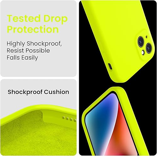 Miniatura 451 de FireNova Funda para iPhone 14 Pro, funda de silicona mejorada [protección de cámara] con [2 protectores de pantalla], forro interior de microfibra