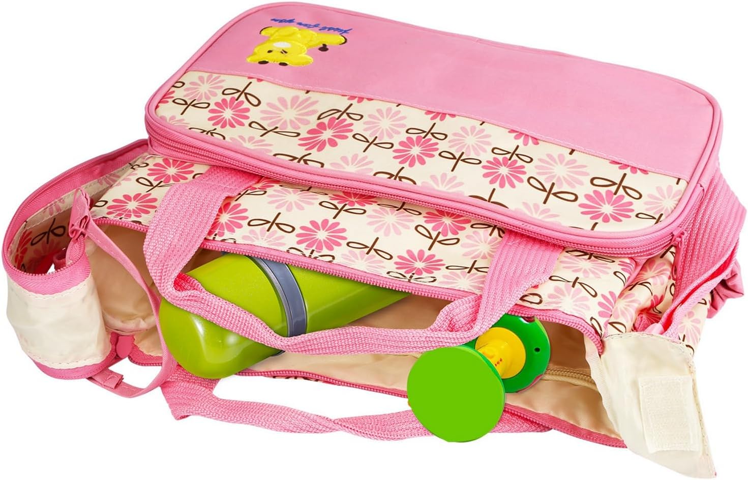 5 PCS Diaper Bags Tote Set for Boy Girls Mom, Large Capacity Baby Bag Multifunctional Maternity Bag for Travel Changing - Image 8