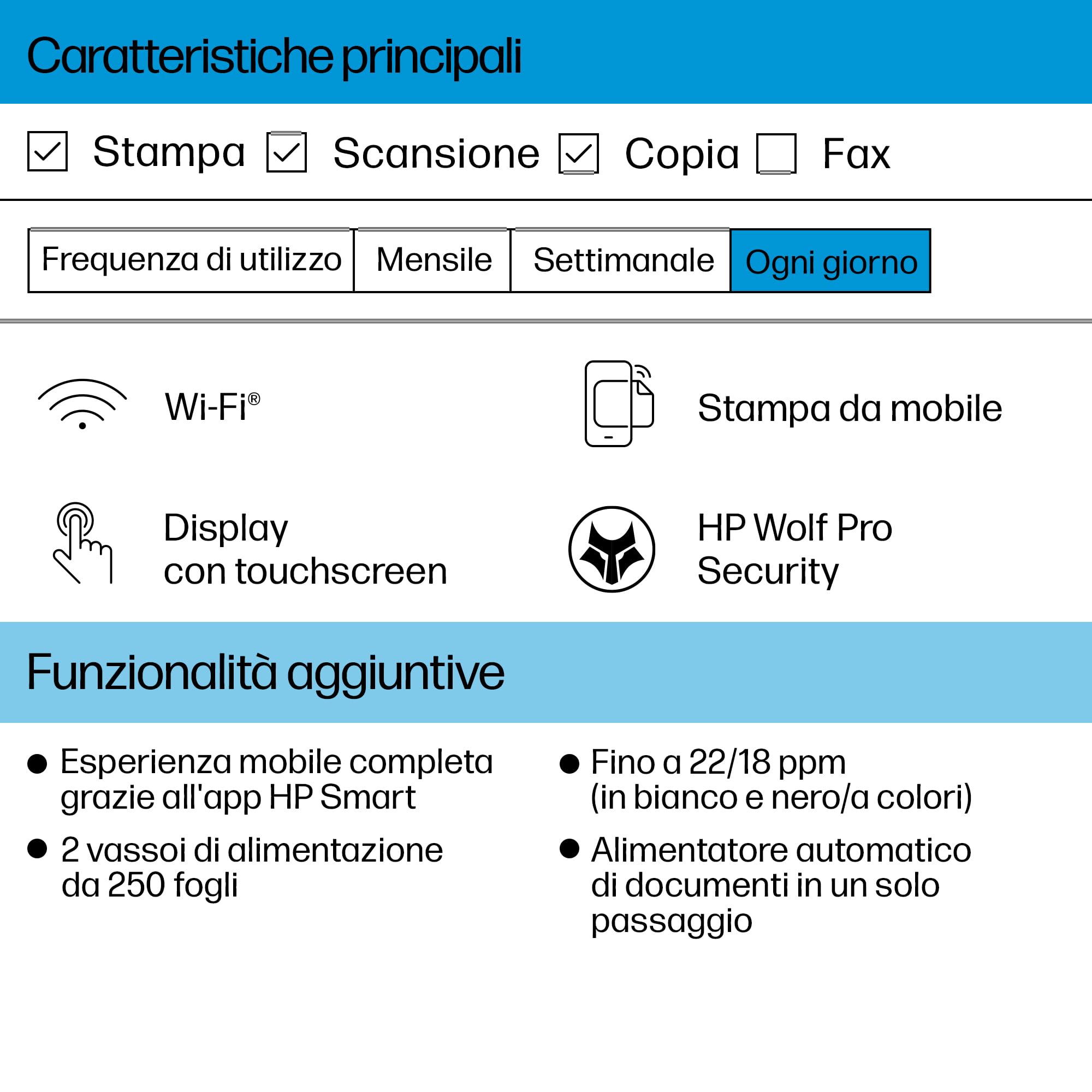 HP OfficeJet Pro 9730e Stampante Multifunzione Grandi Formati Colori Fronte Retro Automatico 22 ppm Wi-Fi Grigia