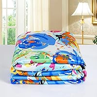 Vista 23 de Maxfeel 1 funda de edredón de seda de seda, funda de edredón, 100% seda de morera con estampado floral, seda Charmuse, Multiclolr Queen Cal.King, #08