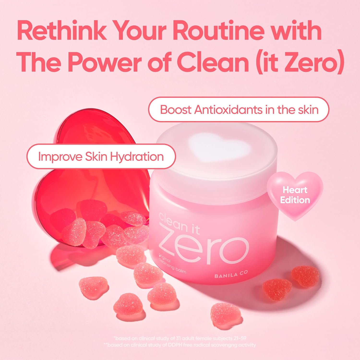 BANILA CO Clean it Zero Original Cleansing Balm Heart Edition | Korean Makeup Remover, Cleansing Oil, Cleanser for All Skin Types | Vegan | Made with Acerola Berry & Vitamin C (180ml / 6.08 fl.oz) - Image 2
