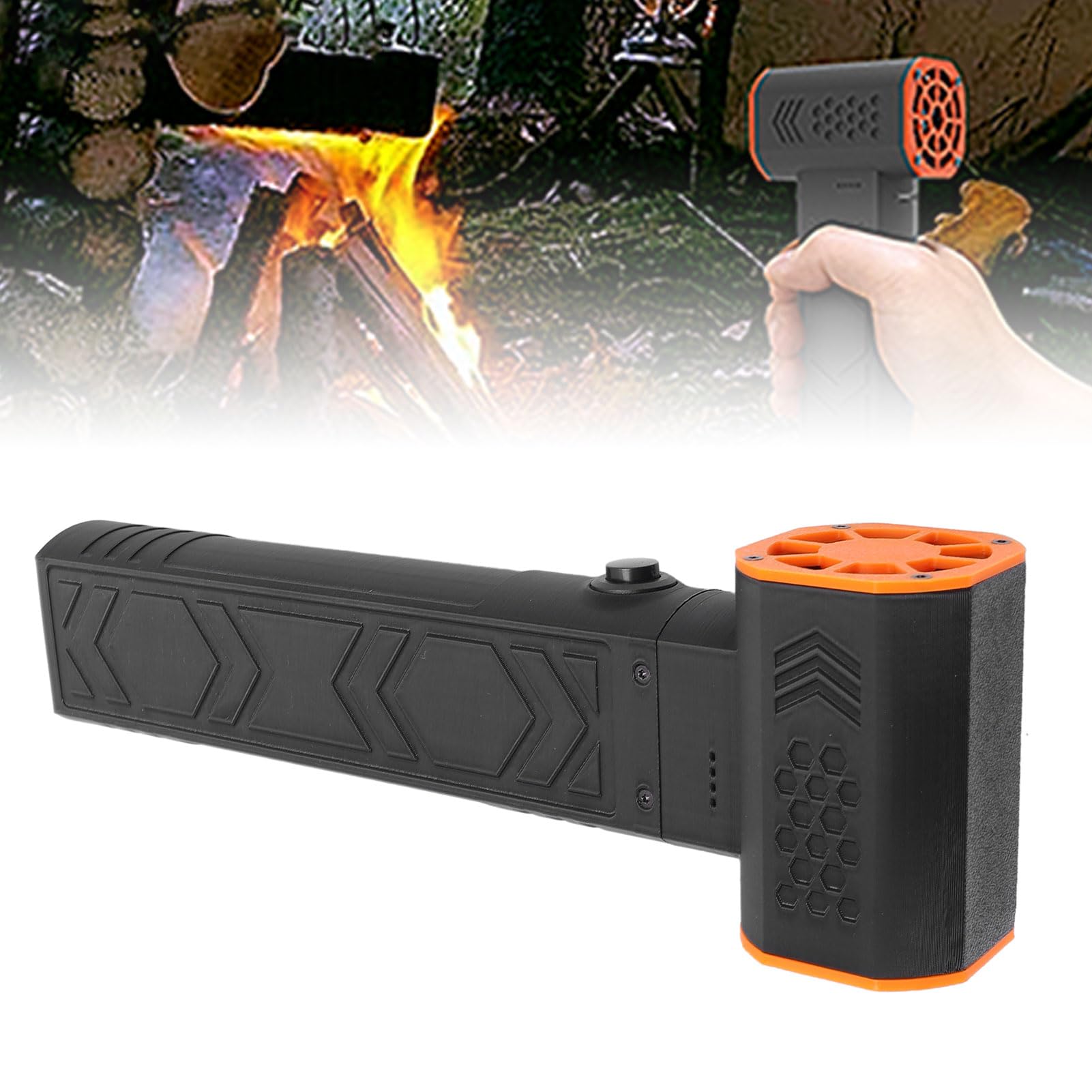 Spazzola ad aria senza fili, soffiatore d’aria portatile con motore da 180 W a 140.000 giri/min, soffiatore a getto ricaricabile con 3 velocità e luce LED, ideale per la pulizia di