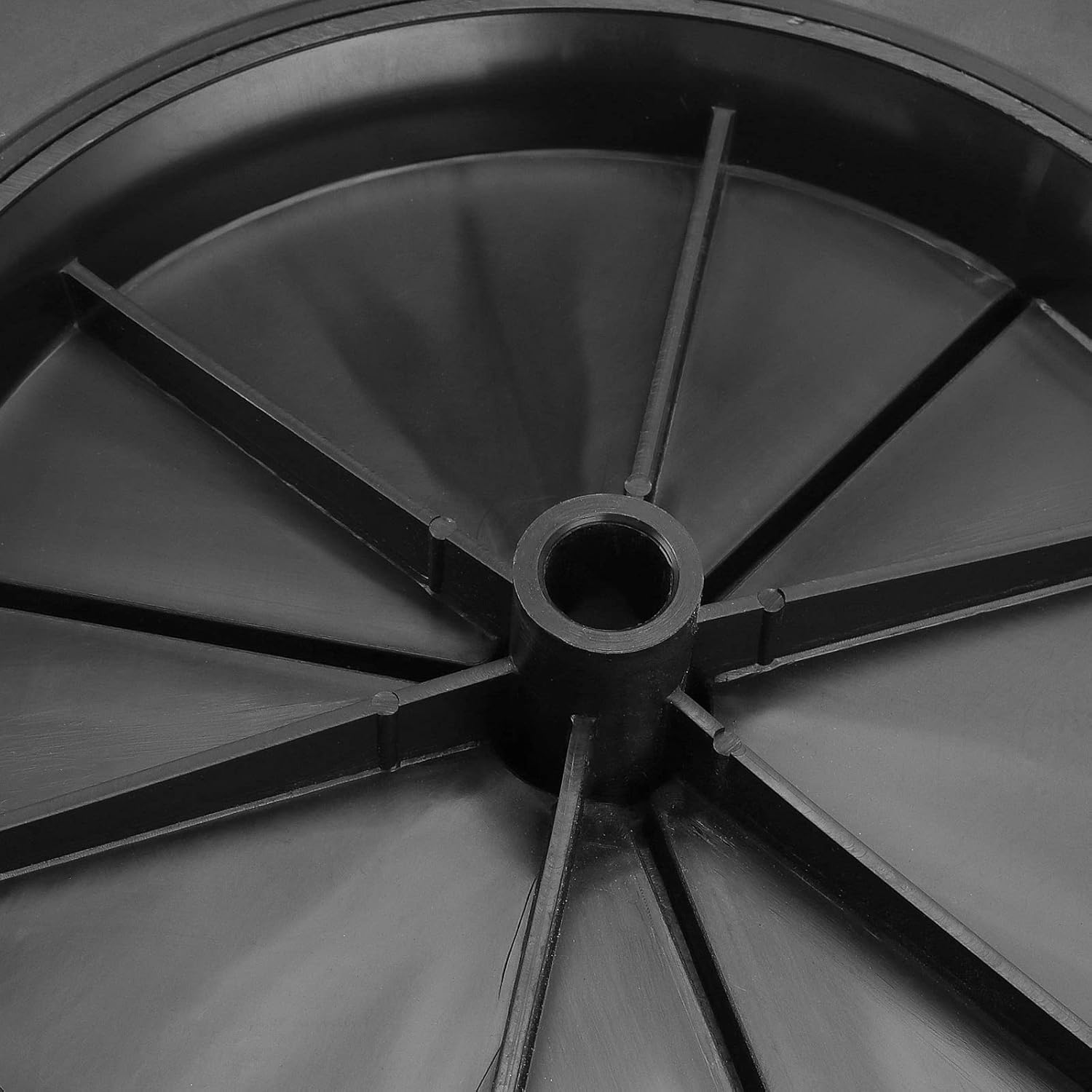 KOHAND 4 Pack 10 Inch Rubber Replacement Tire, Semi-Pneumatic Tire Plastic Wheel with 1/2 Inch Bore Offset Axle for Hand Trucks, Lawnmowers, Utility Carts, Black : Industrial & Scientific