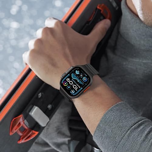 Miniatura 7 de Tasikar Bandas magnéticas compatibles con Apple Watch de 1.929 in, 1.811 in, 1.772 in, 1.732 in, 1.654 in, silicona suave, repuesto para iWatch
