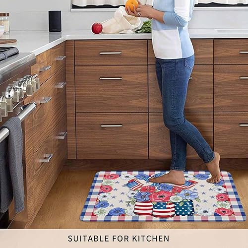 Vista 595 de Tapete de Feliz Navidad, tapete antideslizante para puerta delantera, baño, cocina, dormitorio, patio, entrada, 16 x 24 pulgadas, rojo, negro y verde