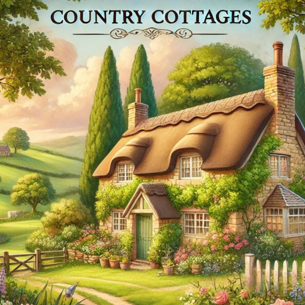 Country cottages: Coloring Book with 35 Delightful Pages of Cozy Cottage Kitchen Scenes for All Ages - Perfect for Relaxation and Creative Fun! (Victorian Villas & Cozy Cottages: A Home Collection)