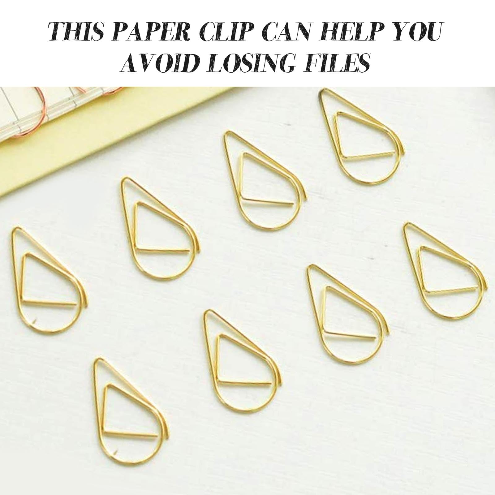 150 PCS Metal Paper Clips Bookmarks Small Paper Clips Gold Paper Clips