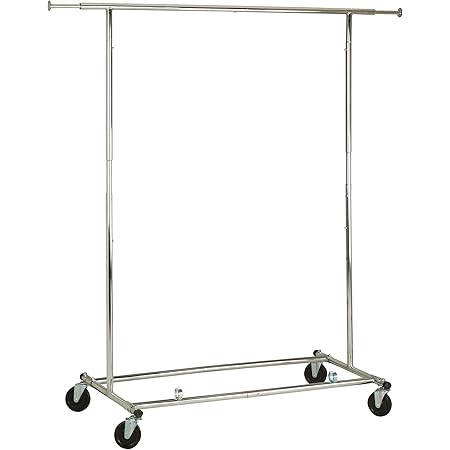 Amazon Com Collapsible Folding Rolling Clothing Garment Rack Salesman S Rack Home Kitchen