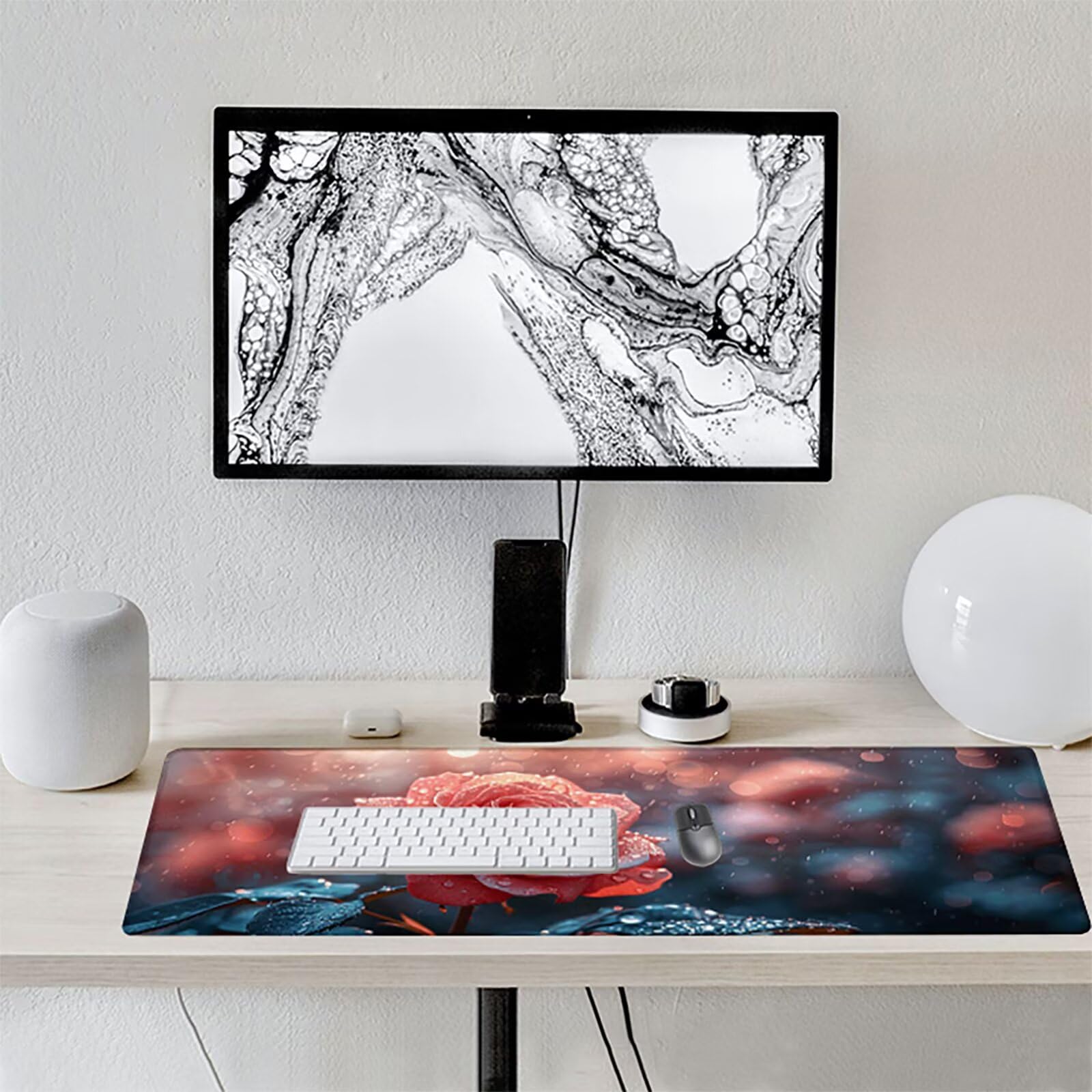 Rosa Alfombrilla Ratón Gaming XXL 1500x800mm, Alfombrilla Gaming Rosa Mousepad con Base de Goma Antideslizante, Impermeable Desk Mat para Teclado y Raton, Accesorios Gaming, Regalos de Hombre E-L