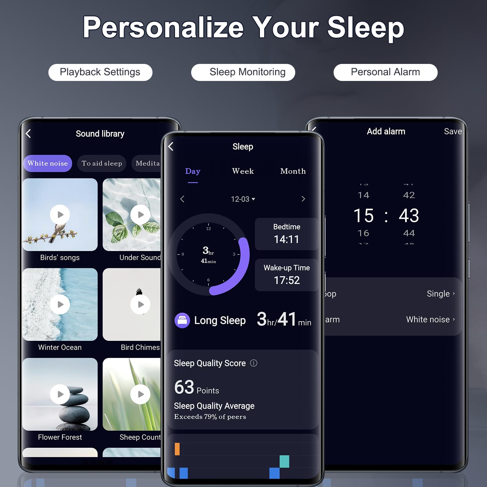 Mini Auriculares para Dormir Bluetooth 6.0 y aplicación, Ruido Blanco Integrado para Dormir, Azul
