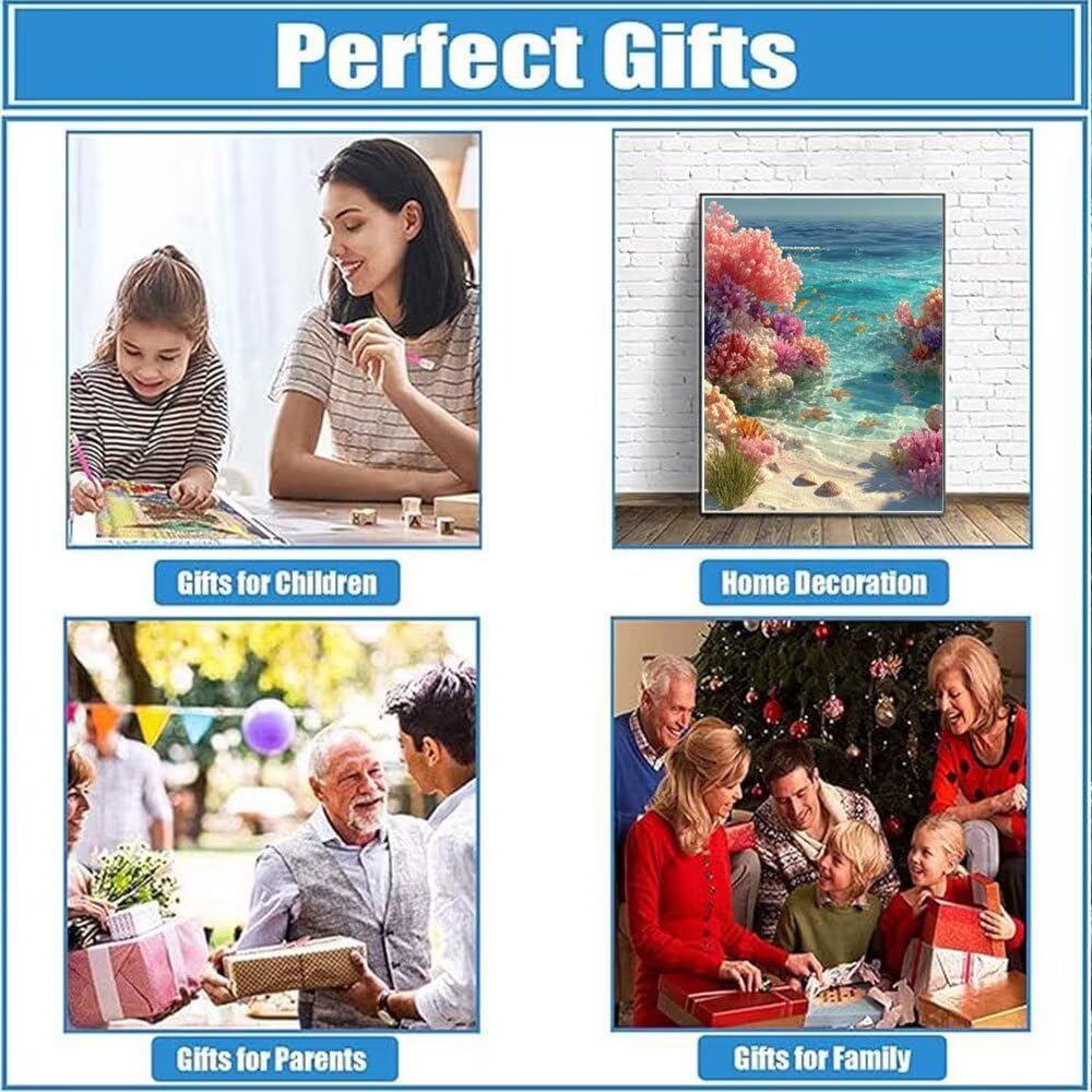 Koral Plażowy Diament Malarstwo Dorosłych Zestawów, 5D Okrągłe Diamenty Malarstwo Dzieci Malarstwo, Diamant Sztuka Haft Cross Stitch Obrazy, Mozaika Sztuka Do Dekoracji Ściany 100x130cm hJ8-545