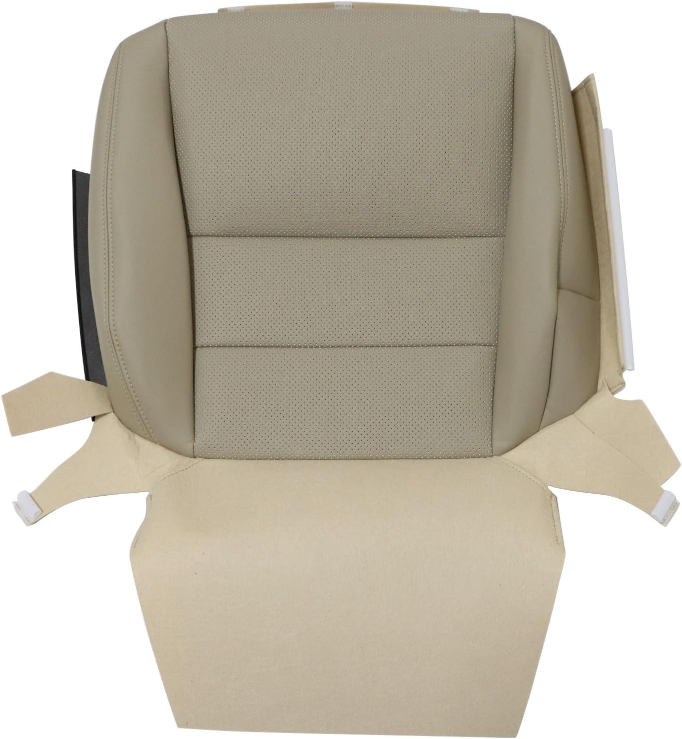 Priprilod Front Driver and Passenger Bottom Replacement Seat Covers Tan Microfiber Leather with Perforated Insert Compatible with Acura TL 2005-2008