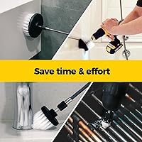Vista 5 de Holikme - Juego de 6 puntas de cepillo para taladro, cepillo de limpieza de potencia con accesorio largo extendido, juego de cepillos de limpieza