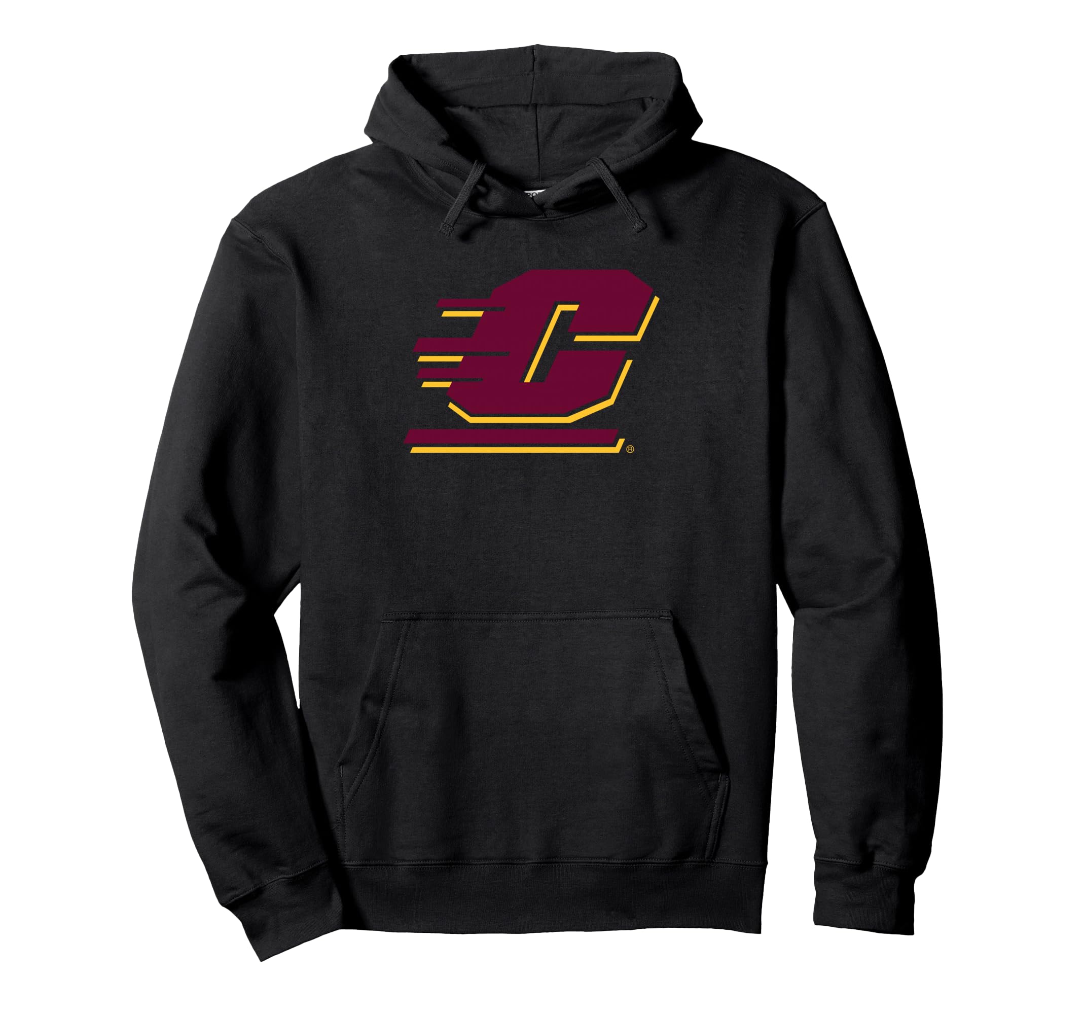 Elite Authentics Unisex-Adults Central Michigan Chippewas Icon Officially Licensed Black Pullover Hoodie