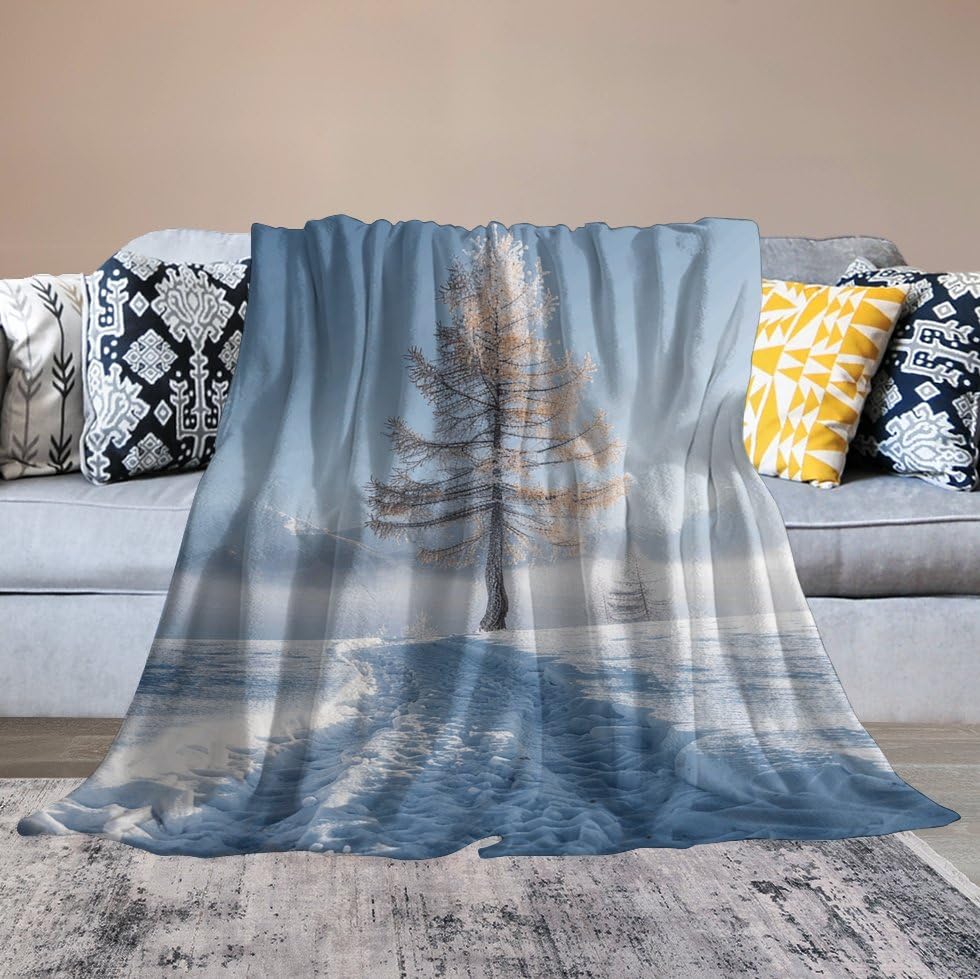 Couverture douce en flanelle mélèze pour envelopper votre famille de tendresse et de chaleur