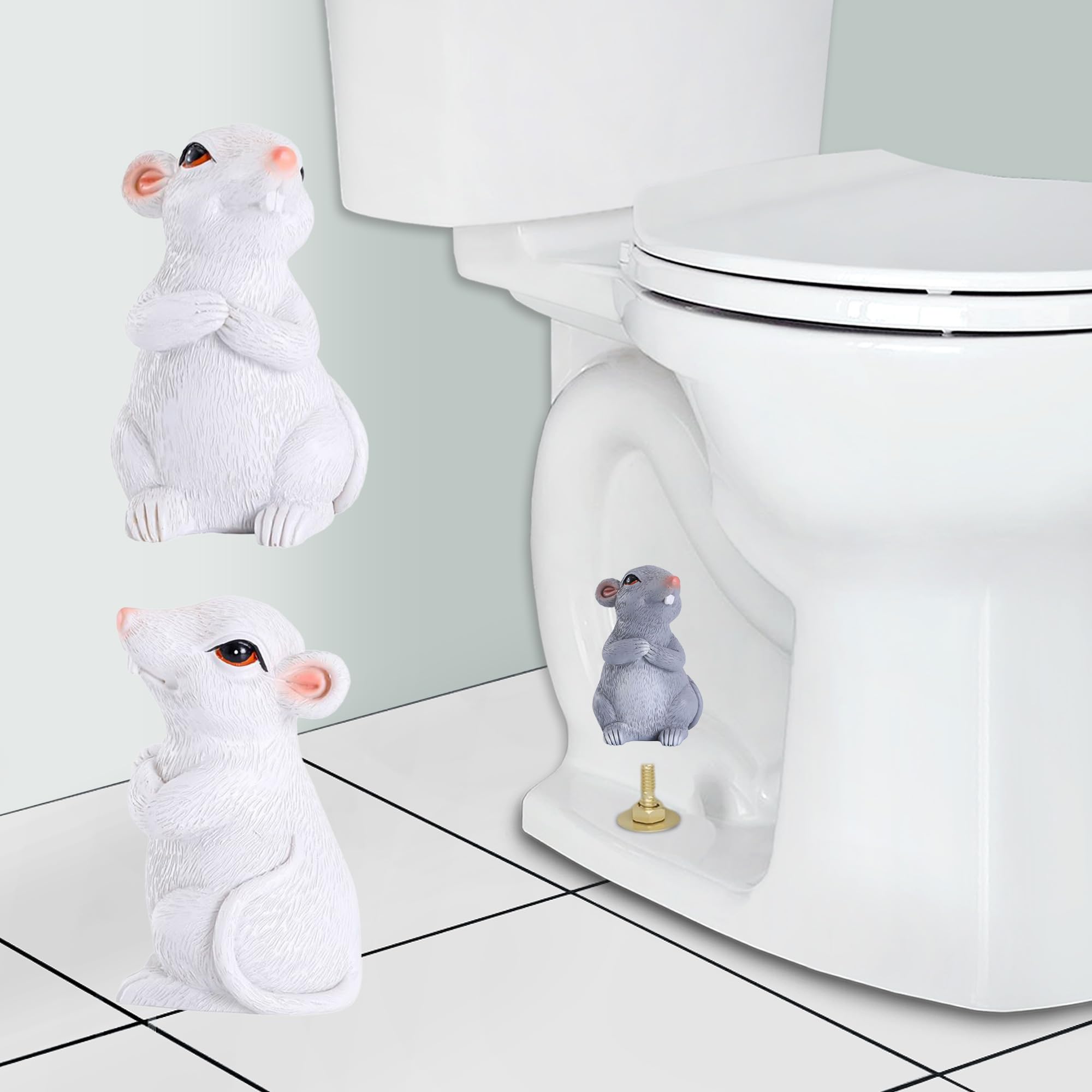 Lot De 2 Paires De Capuchons Décoratifs Pour Boulons De Toilettes - Blanc, 45mm, En Plastique, Installation Facile