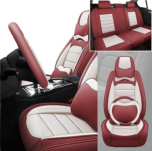 JOJ Fundas de asiento de automóvil para Hyundai Santa Fe 2001-2023, funda de asiento de automóvil de 5 asientos, antideslizante, impermeable, JOJ Fundas de asiento de automóvil para Hyundai Santa Fe 2001-2023, funda de asiento de automóvil de 5 asientos, antideslizante, impermeable,