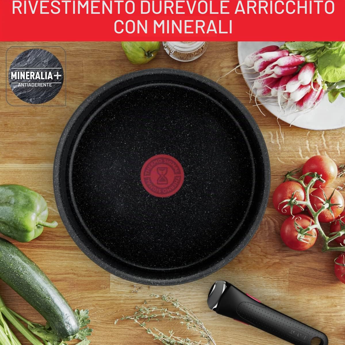 Tefal Ingenio - Set di pentole a induzione, Rivestimento Antiaderente, impilabile, Risparmio di Spazio, indicatore di Temperatura, Cottura Sana, Made in Francia, Black Stone L3998702