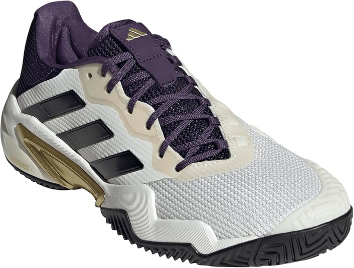 Amazon | adidas メンズ バリケード 13, ホワイト/ルシッドブルー/セミ