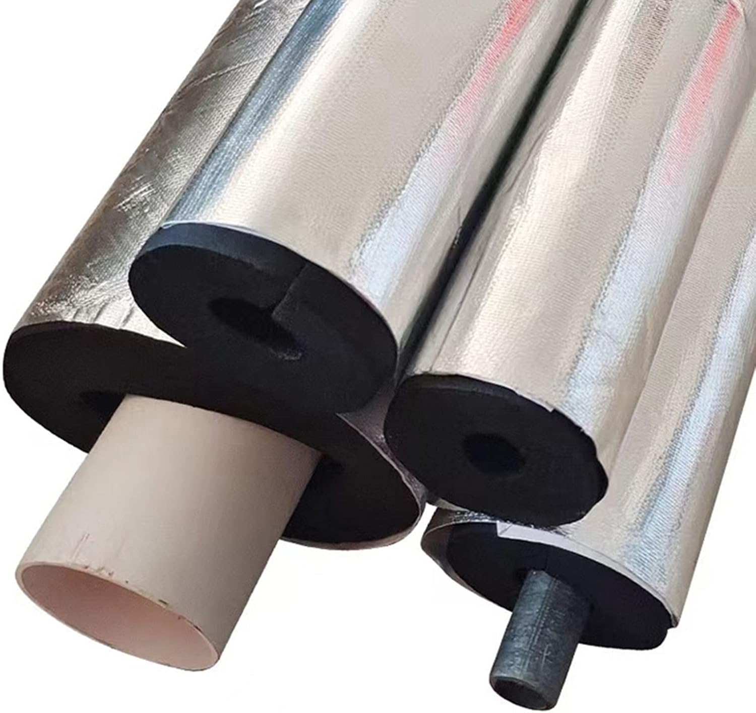 Foam Pipe Insulation Aluminum Foil Insulation Tubing Outdoor Pipeline
